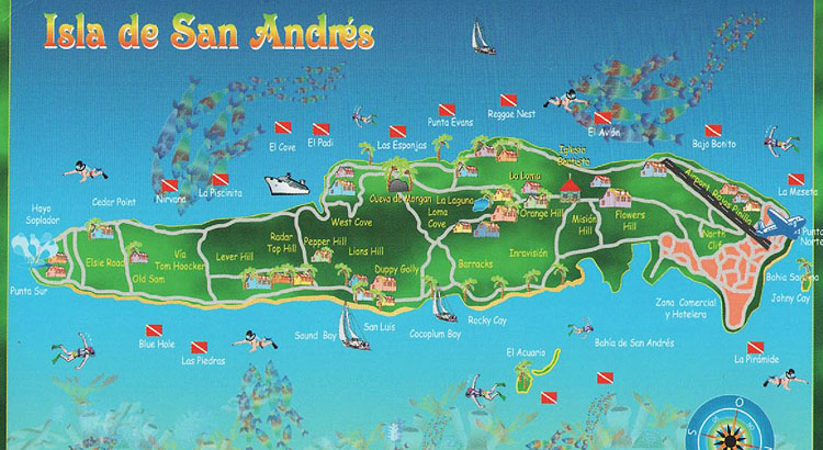 San Andrés - Mapa
