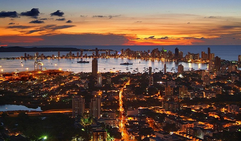 Pôr do sol em Cartagena