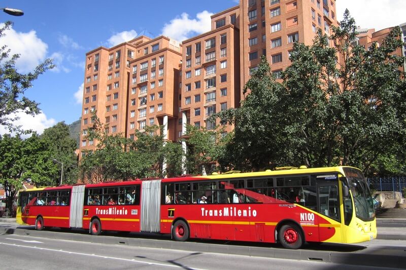 Ônibus TransMilenio em Bogotá