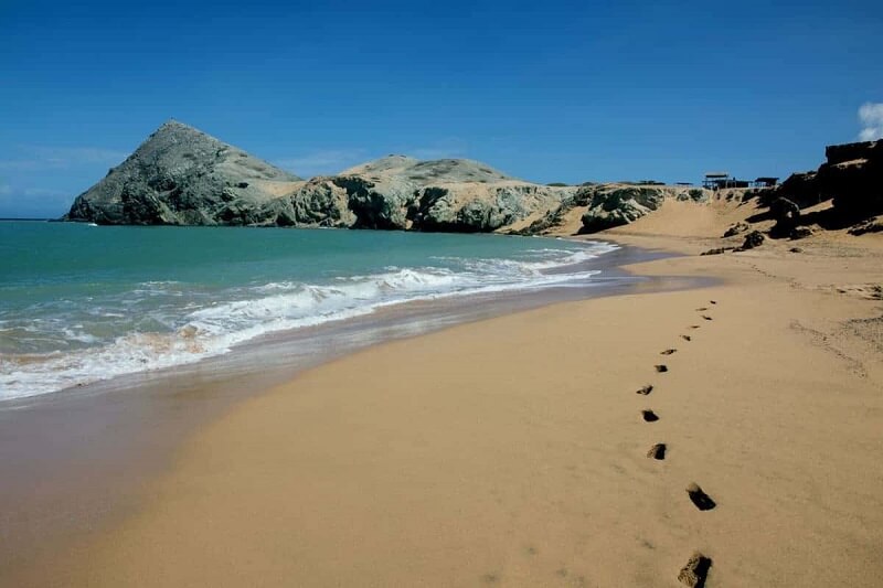 Praia de Punta Gallinas em La Guajira na Colômbia