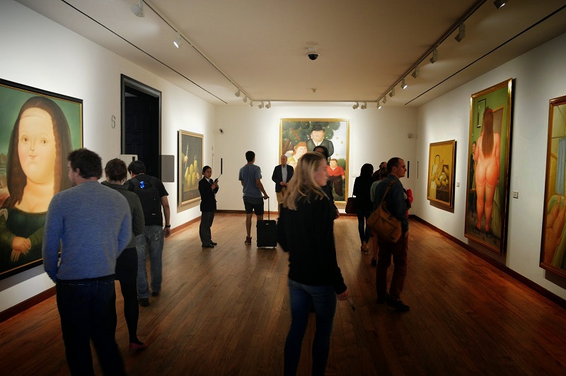 Interior do Museu Botero em Bogotá