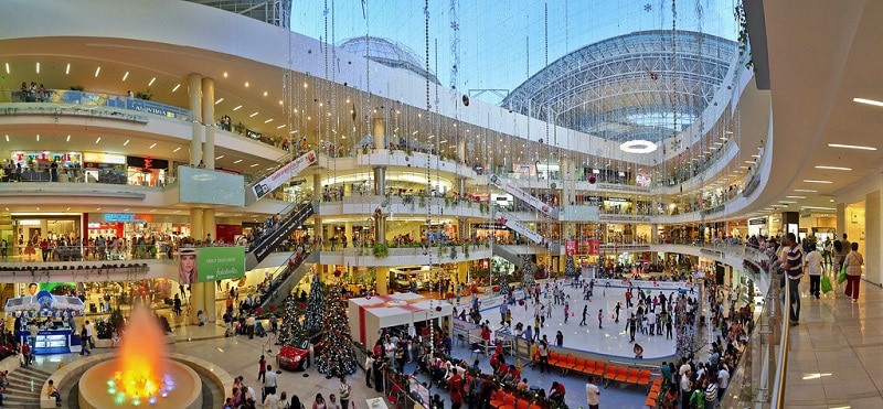Área interna de shopping lindo em Medellín - Colômbia