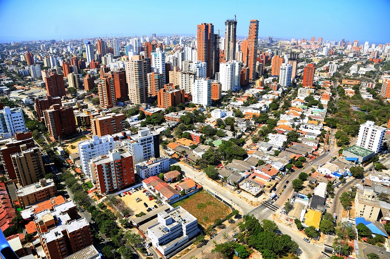 Cidade de Barranquilla vista de cima