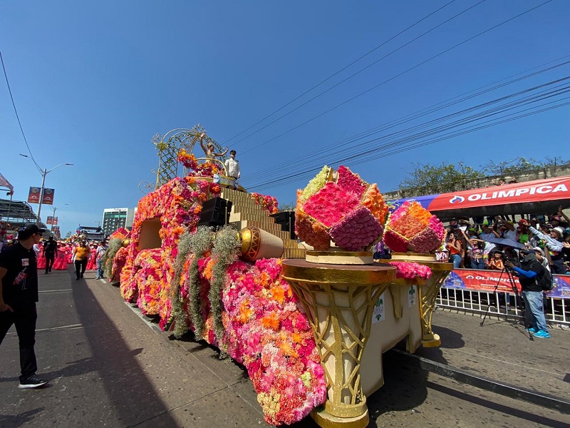Batalha das Flores no Carnaval em Barranquilla na Colômbia
