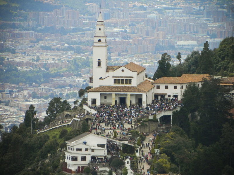 Cerro de Monserrate em Bogotá na Colômbia