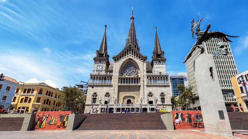 Catedral Basílica de Nuestra Señora del Rosario no Centro em Manizales