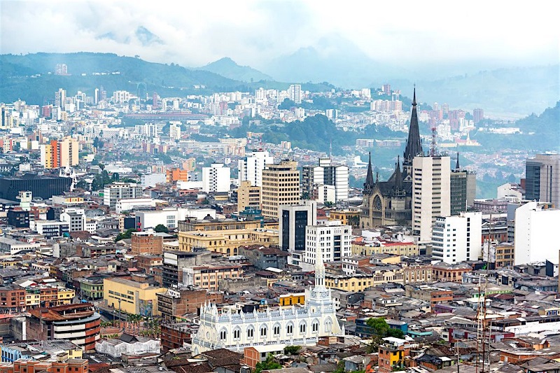Manizales na Colômbia vista de cima