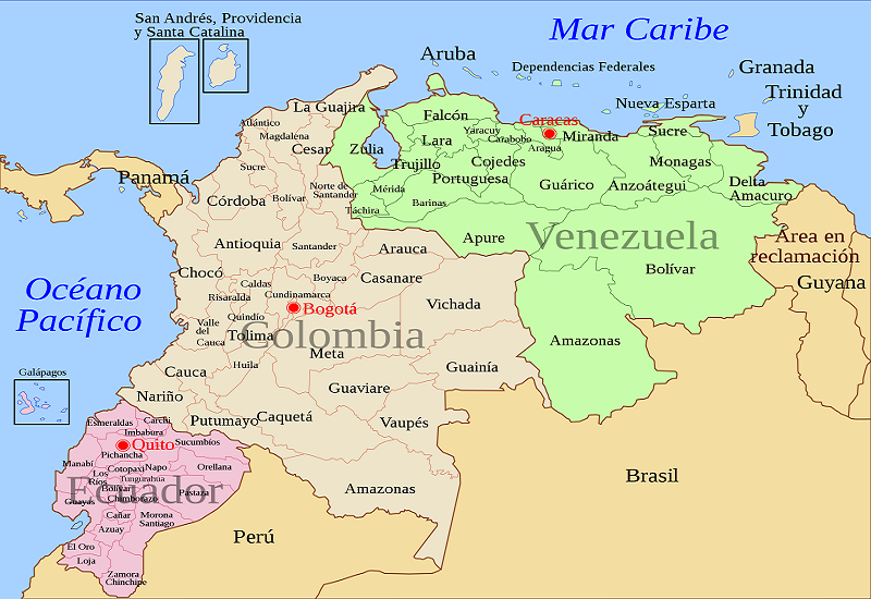 Mapa da Colômbia