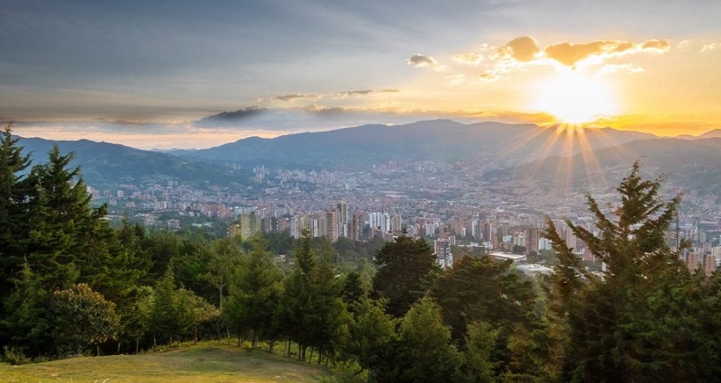 Cidade de Medellín vista de cima