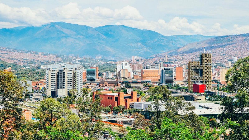 Cidade de Medellín vista do alto