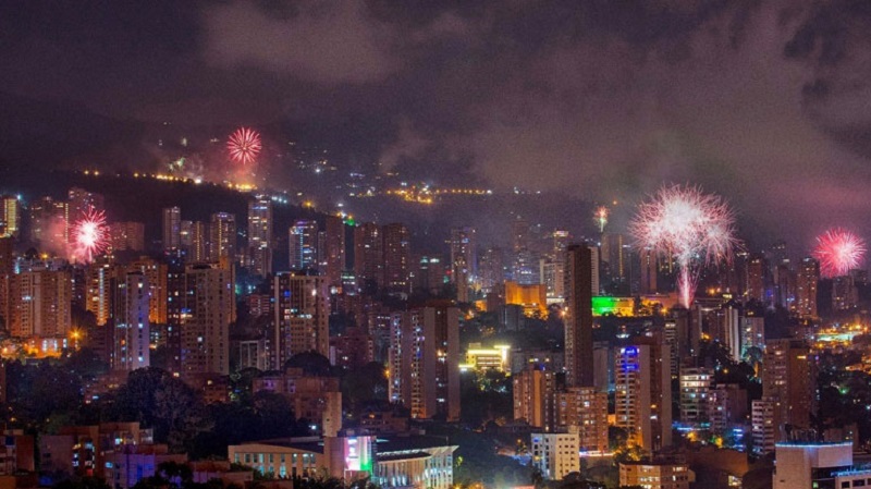 Celebração do Ano Novo em Medellín