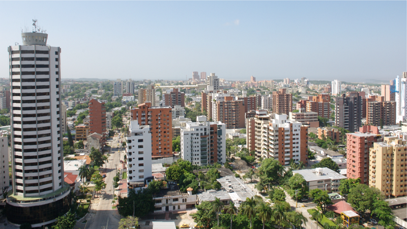 Cidade de Barranquilla vista de cima