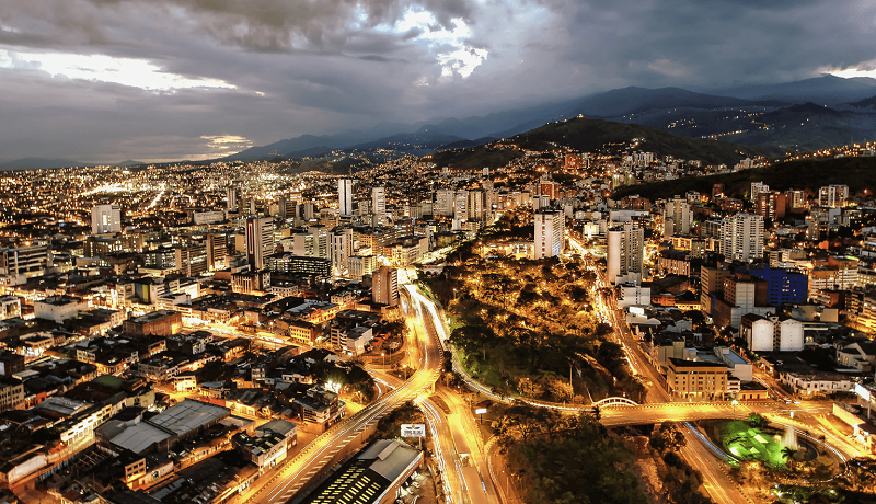 Cidade de Cali na Colômbia