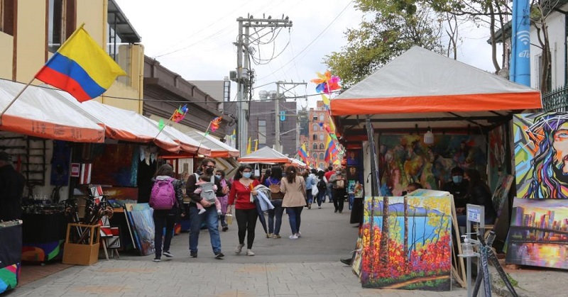 Mercado de Las Pulgas San Alejo em Bogotá
