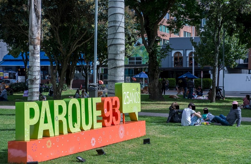 Letreiro do Parque 93 em Bogotá